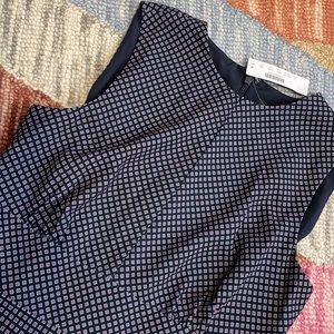 NWT J.Crew 365 Dotted Crepe Midi Sheath Dress, Sz 6